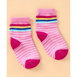 Cute Walk By Babyhug Antibacterial Ankle Length Socks Set of 5 - Multicolor