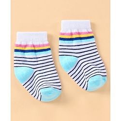 Cute Walk By Babyhug Antibacterial Ankle Length Socks Set of 5 - Multicolor