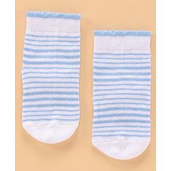 Cute Walk by Babyhug Ankle Length Antibacterial Socks Floral Design Pack of 5 - Blue