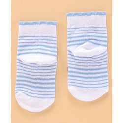 Cute Walk by Babyhug Ankle Length Antibacterial Socks Floral Design Pack of 5 - Blue