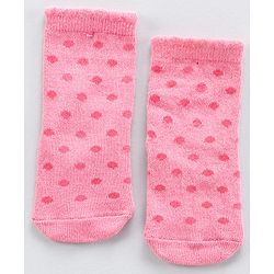 Cute Walk by Babyhug Anti Bacterial Ankle Length Stripe Socks Pack of 5 - Pink White