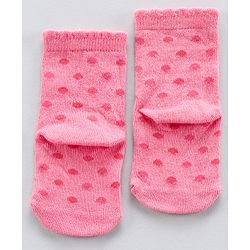 Cute Walk by Babyhug Anti Bacterial Ankle Length Stripe Socks Pack of 5 - Pink White