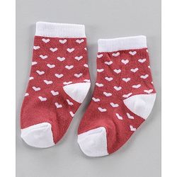 Cute Walk by Babyhug Anti Bacterial Ankle Length Socks Pack of 5 - Pink White