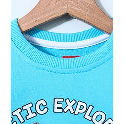Babyhug Full Sleeves Sweatshirt Penguin Print - Blue