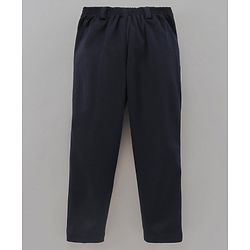 Babyhug Full Sleeves 3 Piece Party Suit with Bow - Navy