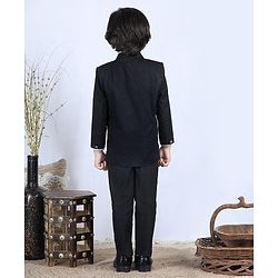 Babyhug 3 Piece Full Sleeves Party Suit - Black