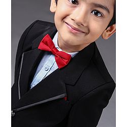 Babyhug 3 Piece Full Sleeves Party Suit - Black