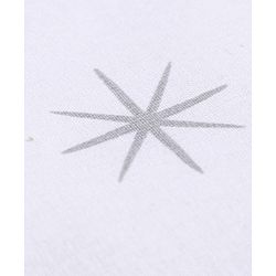 Babyhug 100% Premium Cotton Pillow Bolster & Diaper Changing Mat Set of 4 - Asterisk Grey