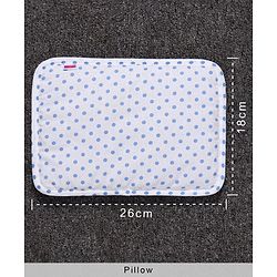 Babyhug 100% Premium Cotton Pillow Bolster & Diaper Changing Mat Set of 4 - Asterisk Grey