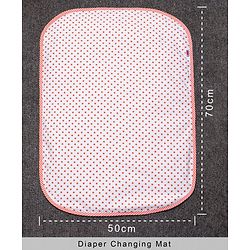 Babyhug 100% Premium Cotton Pillow Bolster & Diaper Changing Mat Set of 4 - Asterisk Grey