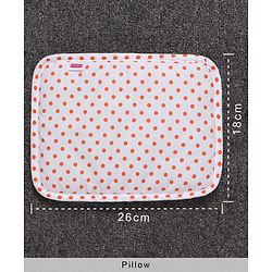 Babyhug 100% Premium Cotton Pillow Bolster & Diaper Changing Mat Set of 4 - Asterisk Grey