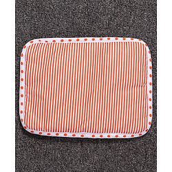 Babyhug 100% Premium Cotton Pillow Bolster & Diaper Changing Mat Set of 4 - Asterisk Grey