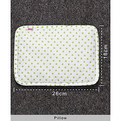 Babyhug 100% Premium Cotton Pillow Bolster & Diaper Changing Mat Set of 4 - Asterisk Grey
