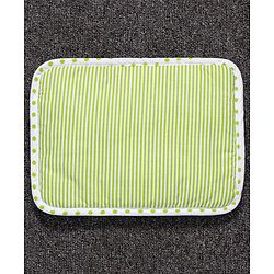 Babyhug 100% Premium Cotton Pillow Bolster & Diaper Changing Mat Set of 4 - Asterisk Grey