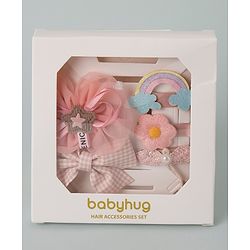 Babyhug Hair Accessories Combo Set - Pink
