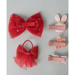 Babyhug Hair Accessories Combo Set - Red