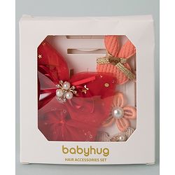 Babyhug Hair Accessories Combo Set - Red