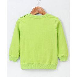 Babyhug Full Sleeves Sweatshirt Car Print - Green