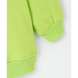 Babyhug Full Sleeves Sweatshirt Car Print - Green