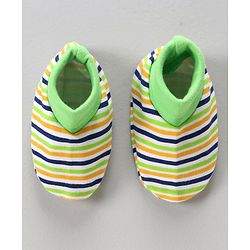 Babyhug 100% Cotton Cap Mittens And Booties Pack Of 3 - Green