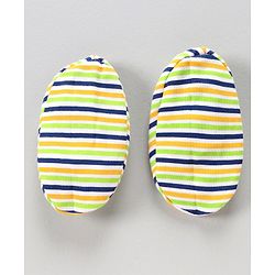 Babyhug 100% Cotton Cap Mittens And Booties Pack Of 3 - Green