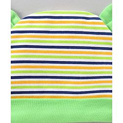 Babyhug 100% Cotton Cap Mittens And Booties Pack Of 3 - Green