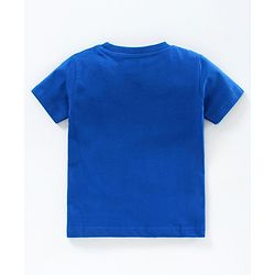 Babyhug 100% Cotton Half Sleeves Tee - Blue