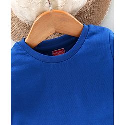 Babyhug 100% Cotton Half Sleeves Tee - Blue