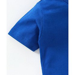 Babyhug 100% Cotton Half Sleeves Tee - Blue