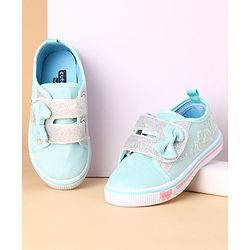Cute Walk by Babyhug Casual Shoes Bow Applique - Sky Blue