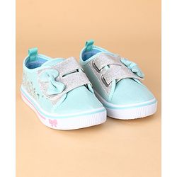 Cute Walk by Babyhug Casual Shoes Bow Applique - Sky Blue