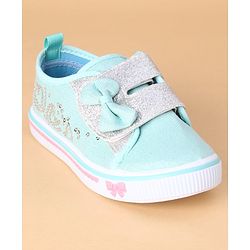 Cute Walk by Babyhug Casual Shoes Bow Applique - Sky Blue