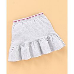 Babyhug Mid Thigh Skirt Butterfly Print - Grey