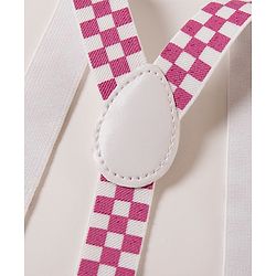 Babyhug Free Size Bow and Suspender - White