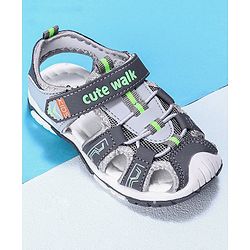 Cute Walk by Babyhug Sandals - Grey