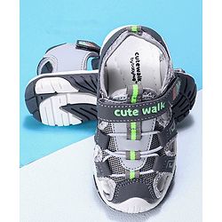 Cute Walk by Babyhug Sandals - Grey