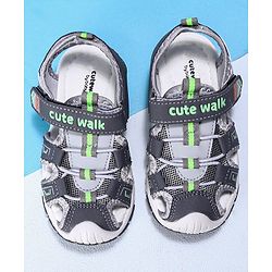 Cute Walk by Babyhug Sandals - Grey