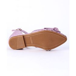 Cute Walk by Babyhug Party Wear Belly Shoes Bow Appliques - Pink