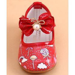 Cute Walk by Babyhug Sandals Bow Applique - Red