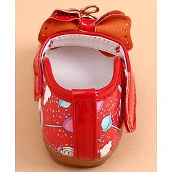 Cute Walk by Babyhug Sandals Bow Applique - Red