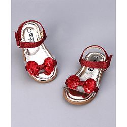 Cute Walk by Babyhug Party Wear Sandals - Red