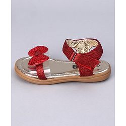 Cute Walk by Babyhug Party Wear Sandals - Red