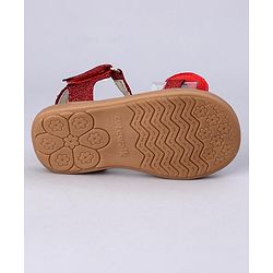 Cute Walk by Babyhug Party Wear Sandals - Red