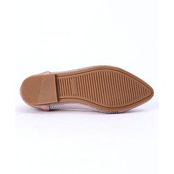 Cute Walk by Babyhug Party Wear Belly Shoes Bow Applique - Pink