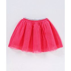 Babyhug Full Sleeves Printed Top & Skirt - Navy Blue Pink