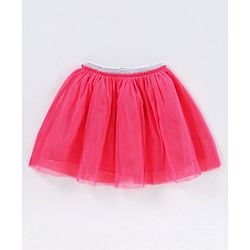 Babyhug Full Sleeves Printed Top & Skirt - Navy Blue Pink