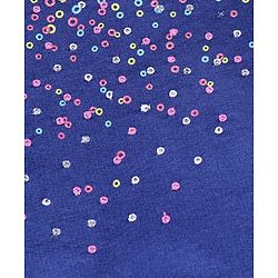 Babyhug Full Sleeves Printed Top & Skirt - Navy Blue Pink