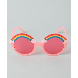 Babyhug Round Sunglasses Rainbow Design - Pink