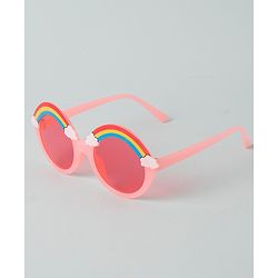 Babyhug Round Sunglasses Rainbow Design - Pink