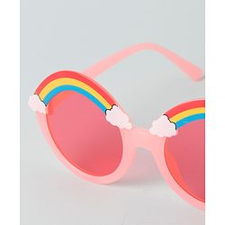 Babyhug Round Sunglasses Rainbow Design - Pink